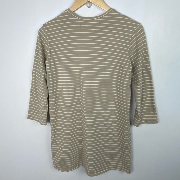 Reformation Striped Mini Dress Sami Tan Womens Size XS 3/4 Sleeves Minimalist‎ - Picture 9 of 13